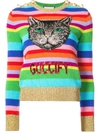 GUCCI Guccigy embroidered stripe knit sweater,507644X9Q10