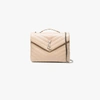 Saint Laurent Cream Lou Lou Large Leather Shoulder Bag In Nude&neutrals
