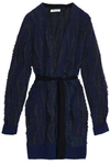 OPENING CEREMONY WOMAN BOUCLÉ-KNIT CARDIGAN MIDNIGHT BLUE,US 7789028784584458