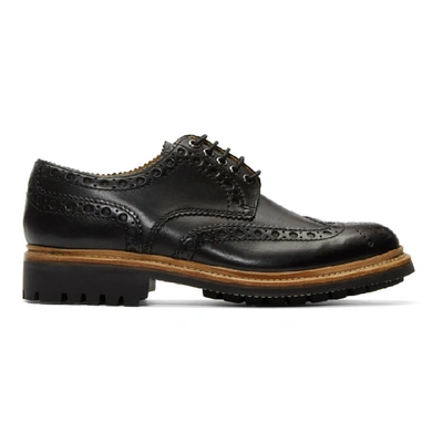 Grenson Archie Ridged-sole Brogues In Black