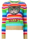 GUCCI embroidered stripe knit sweater,507644X9Q1012707250