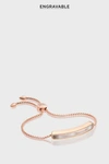 Monica Vinader Engravable Baja Stone Bracelet In Grey