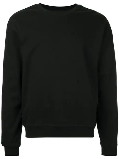 Rta Zip Detail Sweatshirt In Black