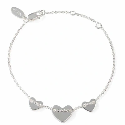 Neola Silver Heart Bracelet