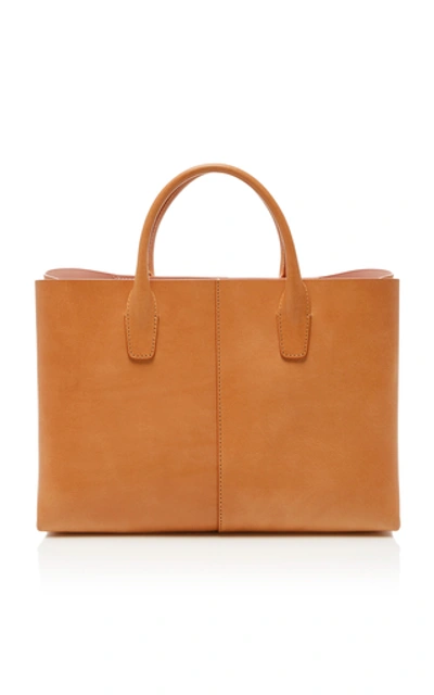 Mansur Gavriel Mini Folded Leather Bag  In Brown