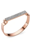 Monica Vinader Engravable Signature Bangle (online Trunk Show) In Rose Gold/ Diamond