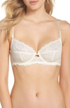 Calvin Klein Seductive Comfort With Lace Full Coverage Bra Qf1741 In Ivory
