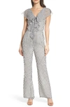 ALI & JAY CHERRY ON TOP STRIPE RUFFLE JUMPSUIT,AJ1-799