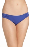 Tommy Bahama Side Shirred Hipster Bikini Bottoms In Dark Sanibel