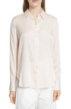 VINCE FITTED STRETCH SILK BLOUSE,V492011679