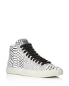 P448 WOMEN'S STAR SNAKE EMBOSSED HIGH TOP trainers,E8STAR 2.0