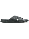 BALMAIN logo open-toe sandals,S8HC120PCBP12719207