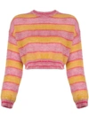 ALBERTA FERRETTI CROPPED DESIGN SWEATER,J0902160312687949