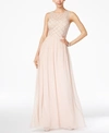 ADRIANNA PAPELL BEADED A-LINE GOWN