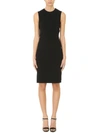 Givenchy Cutout Crepe-paneled Stretch-cady Midi Dress In Black