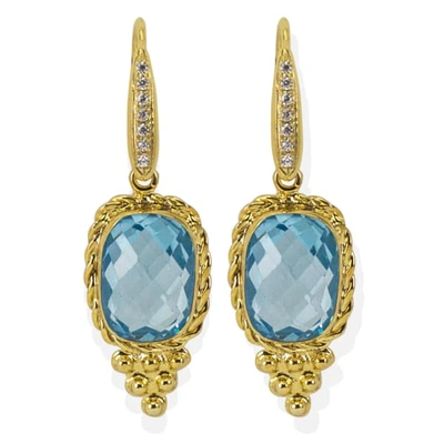 Vintouch Italy Juno Blue Topaz Earrings