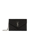 SAINT LAURENT MATELASSÉ CHAIN WALLET,14857080