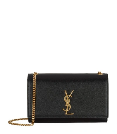 Saint Laurent Kate Medium Grain De Poudre Shoulder Bag In Black