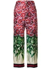 GUCCI FLORAL PRINT CROPPED TROUSERS,499155ZKP8412699770