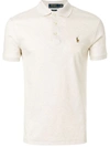 Polo Ralph Lauren Pony-embroidered Cotton Polo Shirt In Neutrals