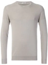 Paolo Pecora Crew Neck Jumper - Grey In Grey