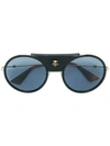 Gucci Oversized Round Sunglasses In Black