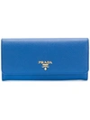 Prada Logo Plaque Continental Wallet
