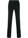 Prada Tailored Ebony Trousers With Subtle Pleats In Black