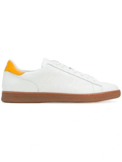 Rov Leather Honey Sole Trainers In White