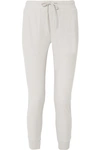 James Perse Cotton-twill Track Pants In Light Gray
