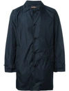 Aspesi Button-up Trench Coat In Navy