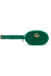 GUCCI GG Marmont quilted velvet and leather belt bag
