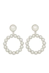 ALESSANDRA RICH OPENING CEREMONY PEARL CIRCLE EARRINGS,ST204022