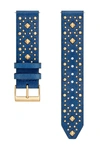REBECCA MINKOFF Major Interchangeable Blue Studded Leather Strap