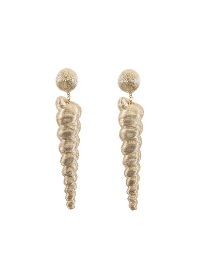 Rebecca De Ravenel Large Twisty Gold Earrings