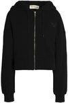 ETRE CECILE WOMAN EMBROIDERED COTTON-TERRY JACKET BLACK,US 7789028785141912