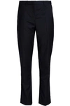 DION LEE WOMAN TWILL TAPERED PANTS MIDNIGHT BLUE,US 7789028785302293