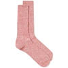 ANONYMOUS ISM ANONYMOUS ISM MOCK AMERICAN RIB CREW SOCK,15184000-6470