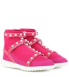 Valentino Free Rockstud High-top Sneakers In Pink