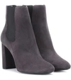 SAINT LAURENT LOULOU 95 SUEDE CHELSEA ANKLE BOOTS,P00291434