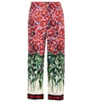 Gucci Poppy Garden-print Pajama Pant In Ivory/red/multi