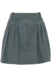 JW ANDERSON Pleated cotton-canvas mini skirt,US 7789028784052107