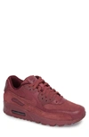 Nike Air Max 90 Premium Sneaker In Vintage Wine/ Bordeaux