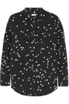 Equipment Black Shirt With All-over Star Motif And Patch Pockets On The Chest In Black