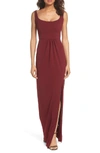 KATIE MAY ROSIE OPEN BACK SCOOP NECK GOWN,ROSIE