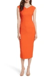 DIANE VON FURSTENBERG MIDI SHEATH DRESS,11522DVF