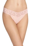 Hanky Panky Low-rise Organic Cotton Thong In Rosita
