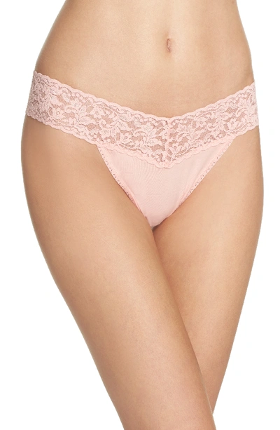 Hanky Panky Low-rise Organic Cotton Thong In Rooibos