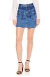 SANDRO BLUE VINTAGE DENIM SKIRT,J4183E