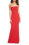 KATIE MAY MARY KATE STRAPLESS CUTOUT BACK GOWN,MARY KATE